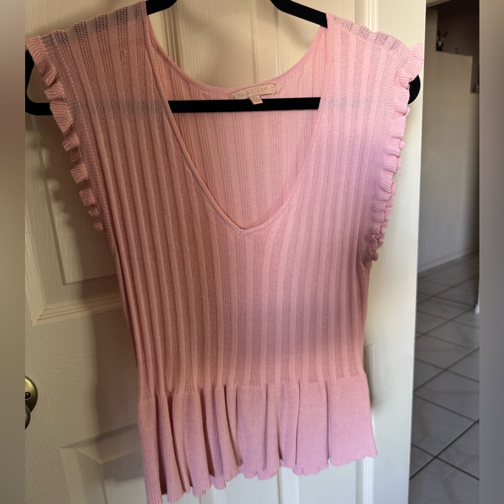 Revolution Pink Ribbed Knit Top
